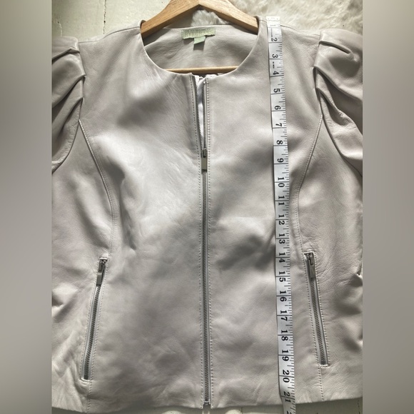 Ryegrass NWOT Soft leather jacket puff sleeves size medium Danier Dkny - Picture 10 of 11